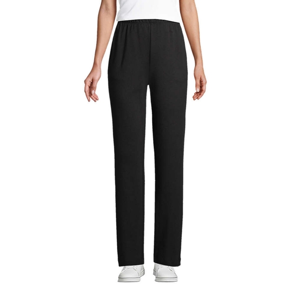 NWT Lands End BLACK Sport Knit High Rise Pants - Picture 2 of 6